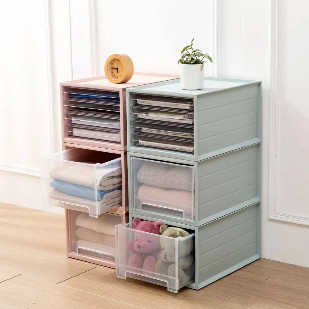 

Creative Plastic Storage Cabinets With Drawers Drawer Makeup Organizer Desktop Holder Jewelry Box Sundries Container
