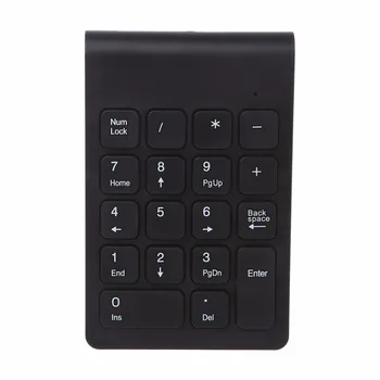 

New Portable 2.4G Wireless Numeric Keyboard USB Number Pad 18 Keys Digital Keypad Keyboard Black For Laptop PC Desktop C26