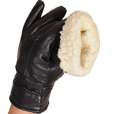 Мужские перчатки, зимние перчатки, мужские мото перчатки из натуральной кожи, Новые кожаные перчатки с теплой подкладкой, кожаные утолщенные зимние перчатки N6 - Цвет: N6