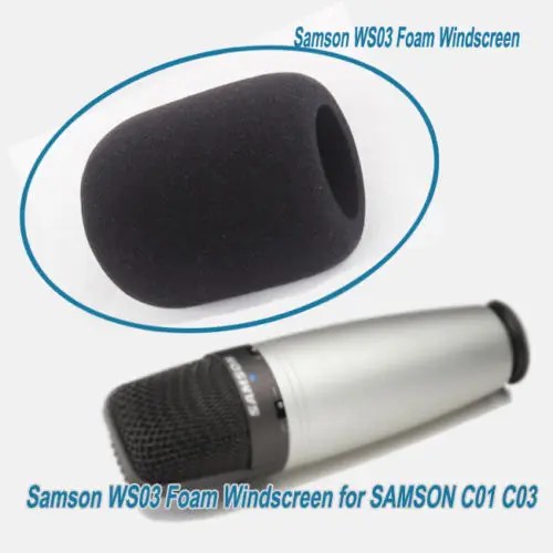 Samson WS03 большой прочный пены ветрового стекла для SAMSON C01 C03 CL7 CL8 C01U C01U PRO C03U микрофон
