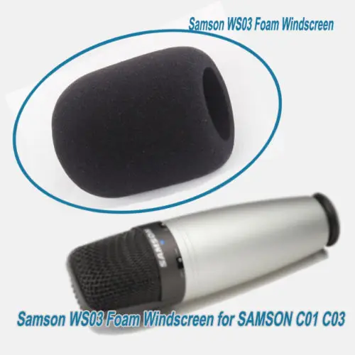 Ветровое стекло Samson WS03 из пенопласта для микрофона SAMSON C01 C03 CL7 CL8 C01U PRO