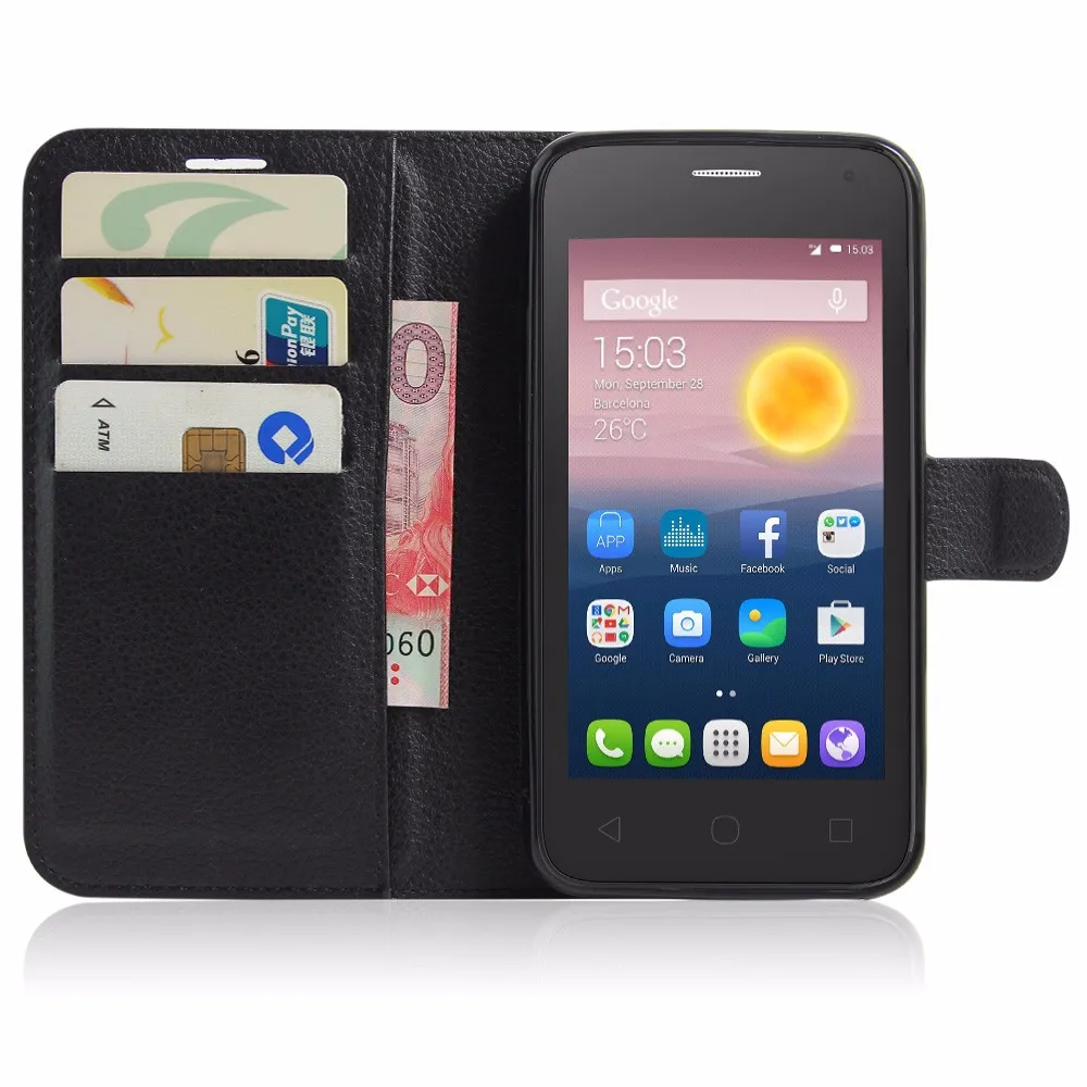 Luxury PU Leather Cover Case For Alcatel One Touch Pixi 4 5.0 OT 5010 5010D Case Flip Protective Phone Back Cover Bag Skin (5)