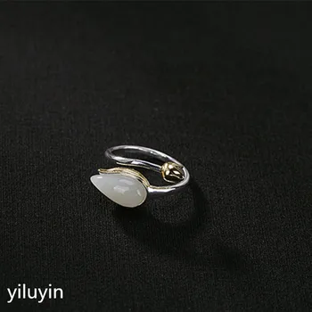 

KJJEAXCMY boutique jewelry S925 sterling silver inlaid with natural crystal powder plum blossom, fresh and joki