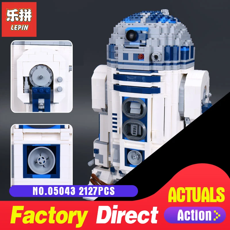 

Lepin 05043 2127Pcs Star Genuine Series The R2 Robot Set Out of print D2 Building Blocks Bricks Toys 10225 Model Wars LegoINGlys