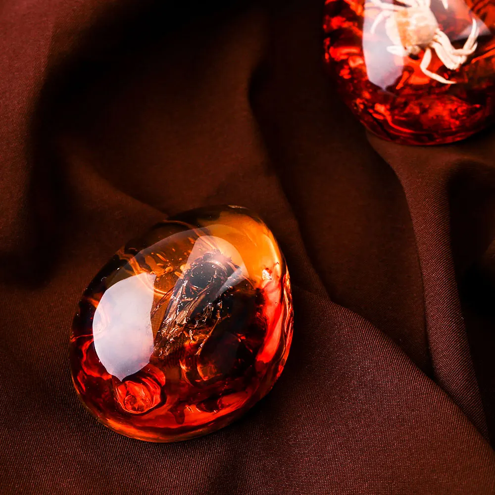Мода смола насекомые кулон насекомые Камень Янтарный Драгоценный камень-подвеска домашний Декор подарок Декоративного Ремесла драгоценный камень ожерелье коллекция