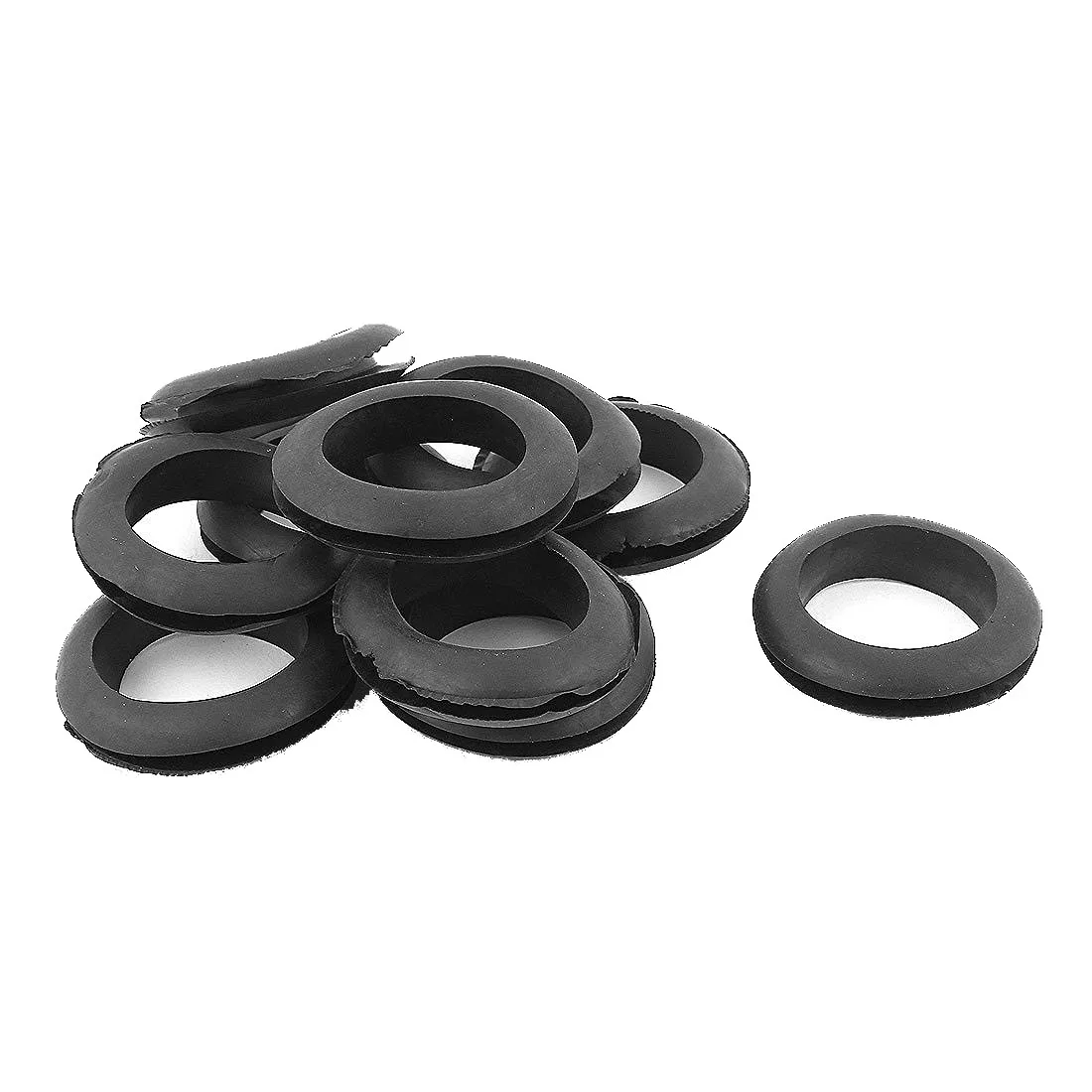 AUTO Rubber Grommet Electrical Plug Cable Wire Gasket 35mmx38mm 10pcs