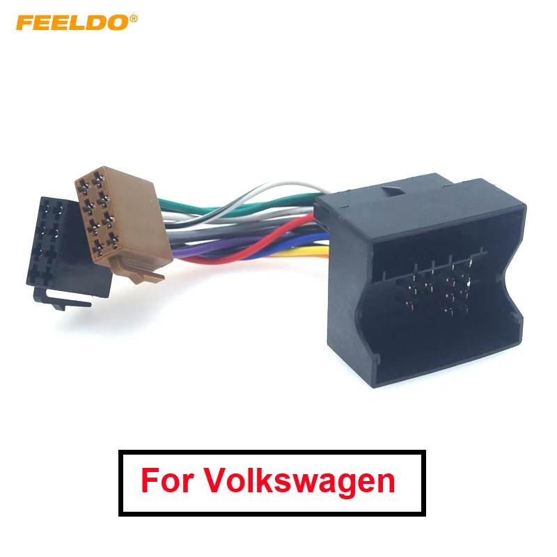FEELDO 1 шт. автомобильный стерео радио провод адаптер для Volkswagen Passat Bora Fox Golf Tiguan Skoda
