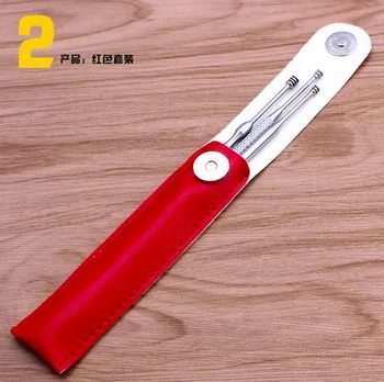 

by DHL 500set 3pcs/set Stainless Steel Silver Earpick Wax Remover Curette Cleaner Health Care Tools Holster Ear Pick 3 Design