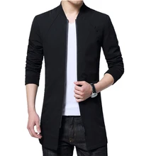 Новое весенне-осеннее стильное пальто высококачественное деловое повседневное пальто мужская Тонкая воротник новая куртка-ветровка Размер L-4XL