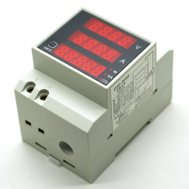 Цифровой светодиодный измеритель переменного тока 80 300 В 10000753 А|ammeter voltmeter|led din