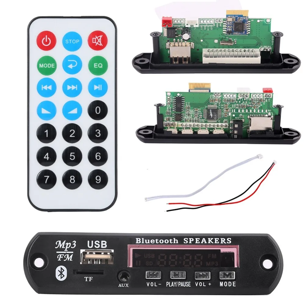 

EDAL Car Bluetooth MP3 WMA Decoder Board 12V Wireless Audio Module USB TF Radio Decoding board