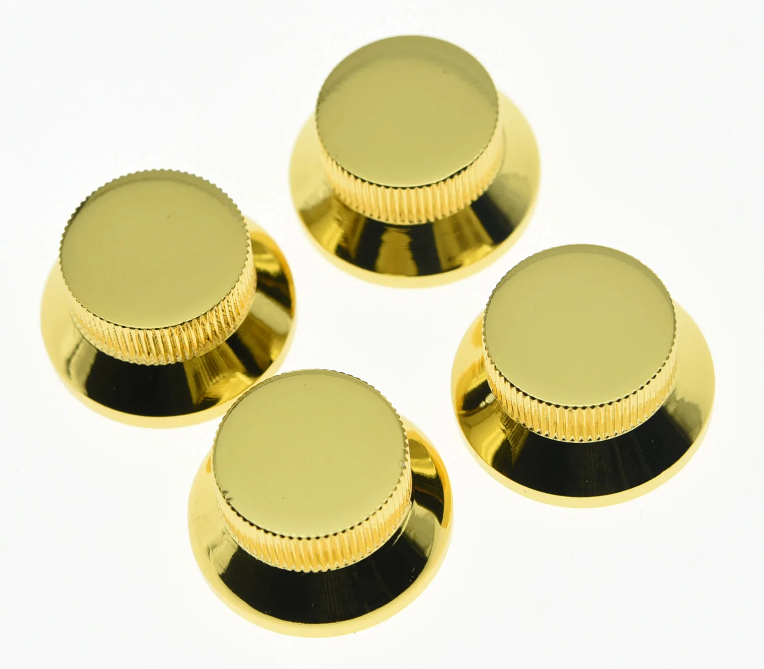 

4pcs Gold Metal LP Top Hat Bell Knobs Guitar Bass Knob for Metric 5.8mm Pots