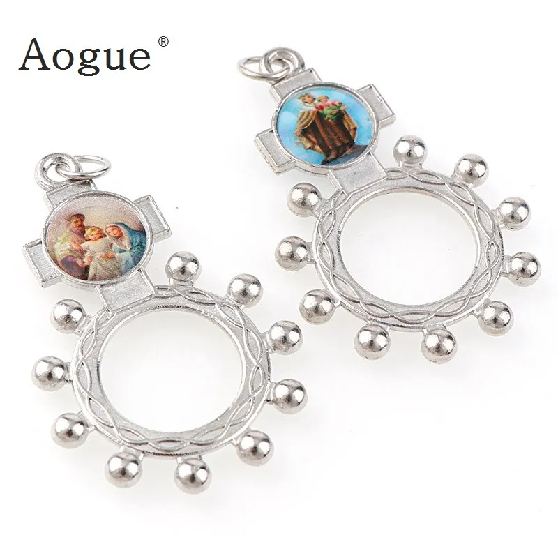 Многоцветные круглые кольца из эмалированного сплава 6 шт.|round ring|rosary ringring ring |