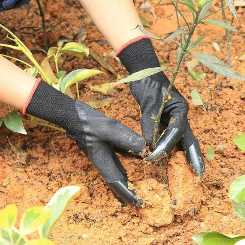 

New 1 Pair Garden Gloves with 8 Fingertips Claws Raking Digging Planting Latex Work Tools Household Gloves Greenhouse Products
