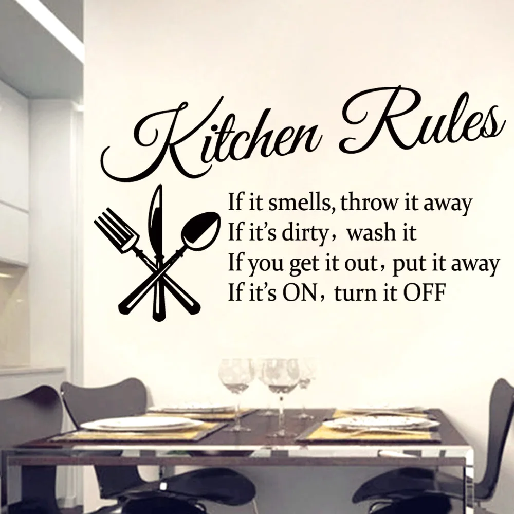Art Quotes Kitchen Wall Stickers Vinyl Waterproof Decal Coffee Sticker For cooking house Decoration Mural wallstickers wallpaper