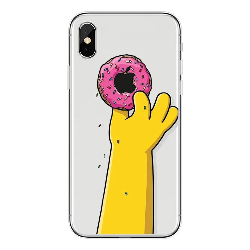 Мягкий чехол LISHE The Simpson из ТПУ для iPhone 11Pro 5 5S SE 6 6S XS Max 7 8 Plus XR, Забавный прозрачный чехол высокого качества