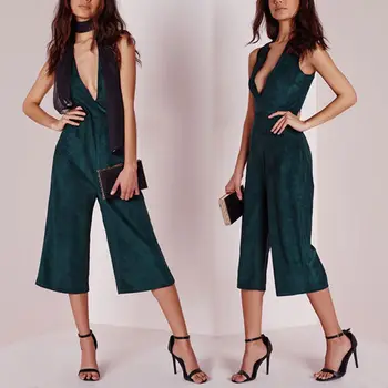 

2017 Fashion New Women Ladies Clubwear V Neck Playsuit Bodycon Party Jumpsuit&Romper Trousers