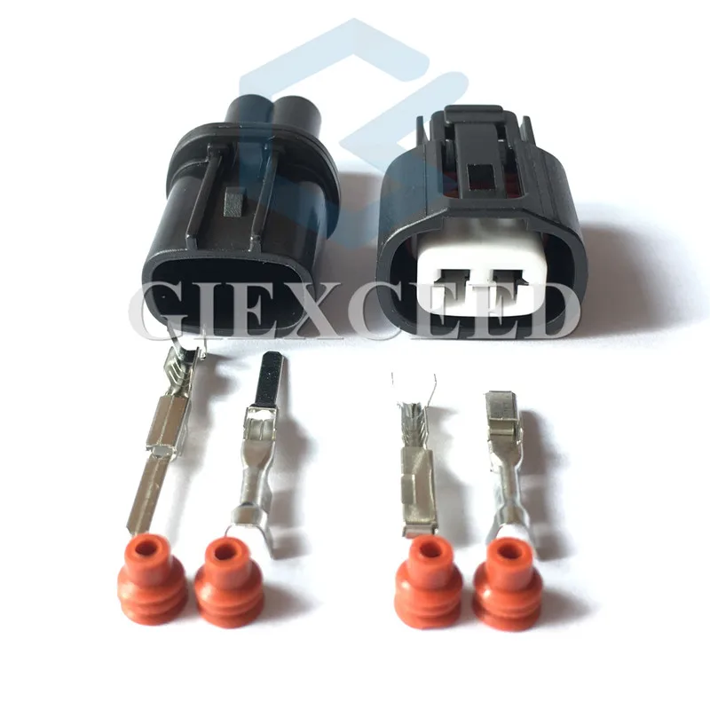 

2 Sets 2 Pin 6189-0706 ABS Sensor Plug Female Male Brake Induction Socket Waterproof Automotive Connector For Toyota