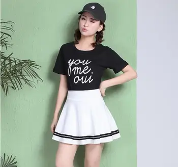 

Korean student female fashion Laptop skirt summer sailor A-Line skirt pleated high waist casual sweet JK skirt