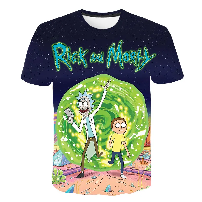 Футболка Rick and marty By Jm2 Art мужская 3D футболка, летняя футболка в стиле аниме, футболки с коротким рукавом, топы с круглым вырезом, Прямая поставка - Цвет: The picture color