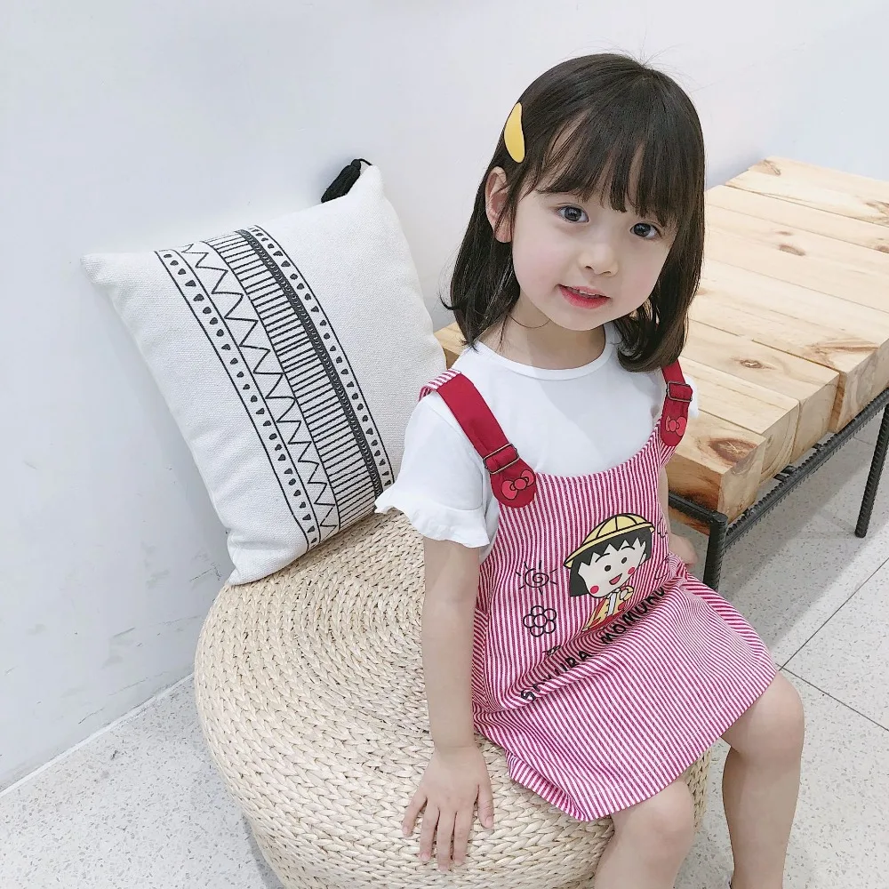 Платье для маленьких девочек Хлопковое платье в японском стиле с героями мультфильмов для маленьких девочек