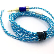 RY-c12 1,2 м DIY Замена кабеля 3,5 мм с серебряным покрытием Модернизированный проволока 4 многожильный провод кабель для ремонта Сделай Сам HIFI кабель для наушников