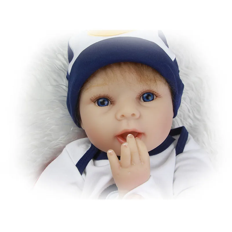 Реалистичные 22 дюймовые Детские куклы с большим ртом мягкие силиконовые для