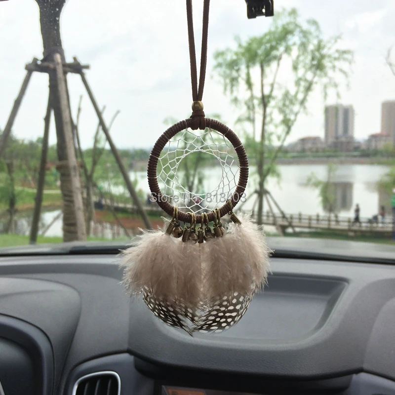 Малый Dream Catcher wind chime Whosale Перо Dream Catcher автомобиля Висячие украшения