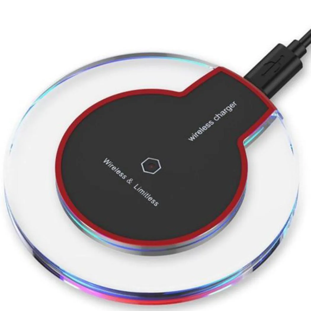 New Style Clear Qi Wireless Charger Charging Pad for IPhone 8/iPhone 8 Plus Battery Universal Phone Charger