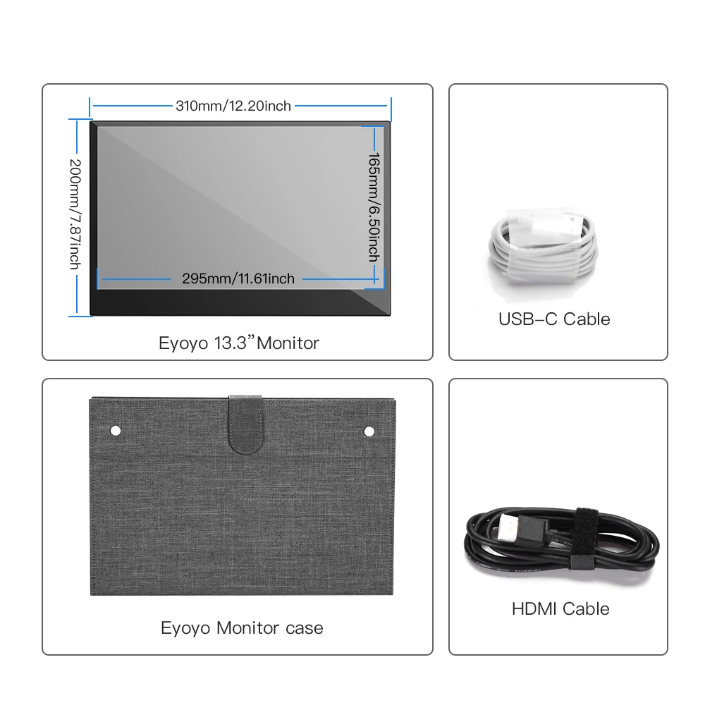 Eyoyo 13," EM13K lcd Портативный 1920x1080 ips игровой монитор совместимый для игровых консолей PS3 переключатель USB PC экран hdmi дисплей