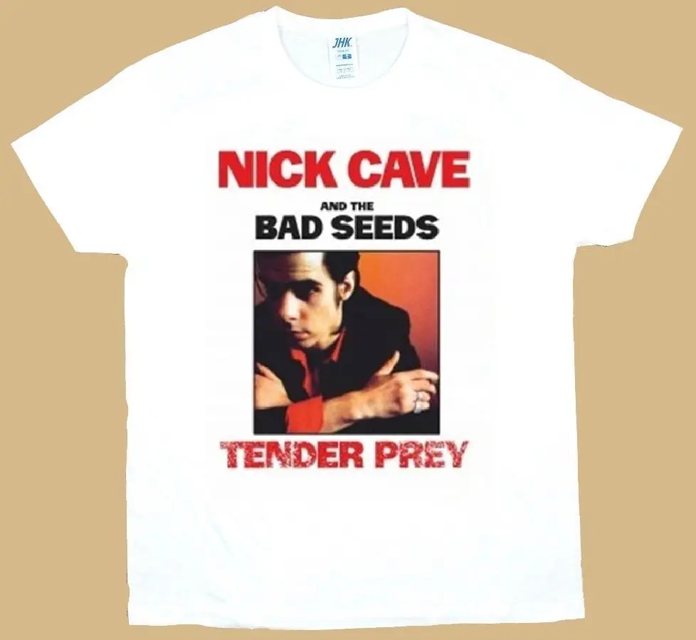 Nick Cave &amp The Bad Seeds Tender Prey белая футболка Бесплатная доставка модные футболки | Отзывы и видеообзор -32865010370