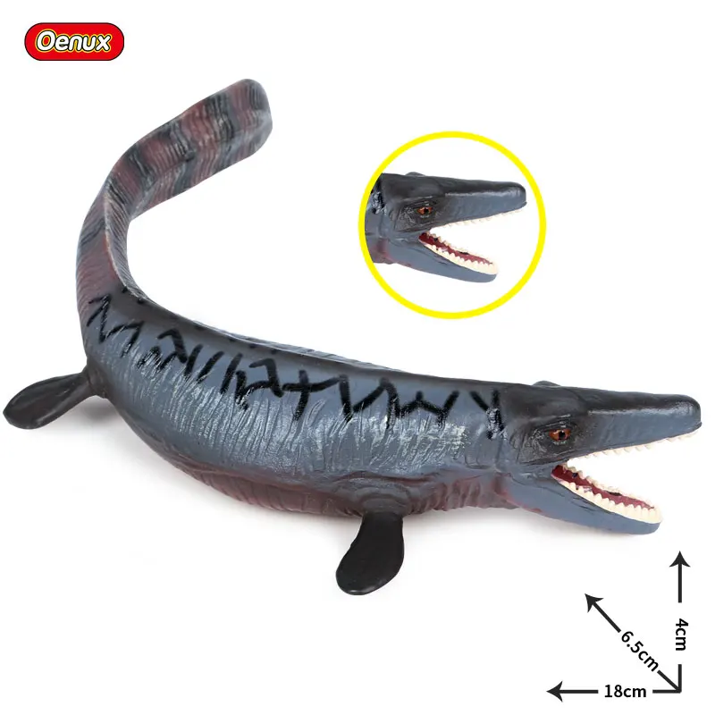 Oenux Prehistoric Sea Life Animal Megalodon Dunkleosteus Terrelli Fish Action Figure Plesiosaurus Dinosaur Model Collection Toy