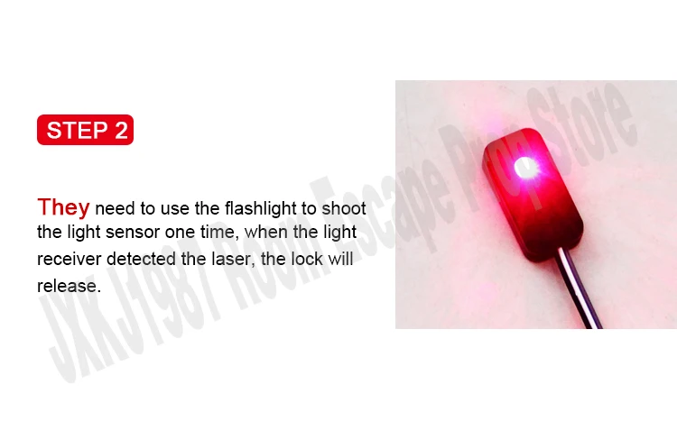 Sensor de Luz Lanterna para Escapar Atirar para Abrir o Bloqueio Sala Real Escapar Jogo Prop Laser Tocha Mágica Forte Luz um 6 Kits de sistema de alarme
