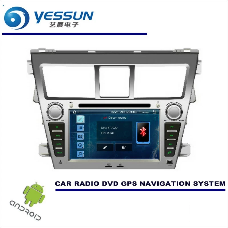Discount YESSUN For Toyota Vios / Yaris Sedan / Belta 2007~2013 CD DVD GPS Player Navi Radio Stereo HD Car Multimedia Navigation Android 5