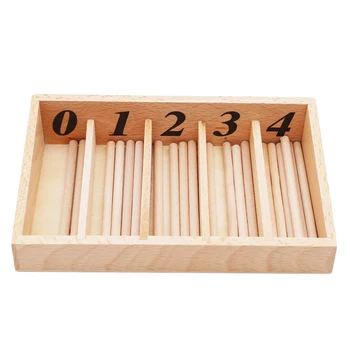

New Spindle Box With 45 Spindles Math Learning Spindle Rod Family Version Montessori Educational Wooden Toys For Children