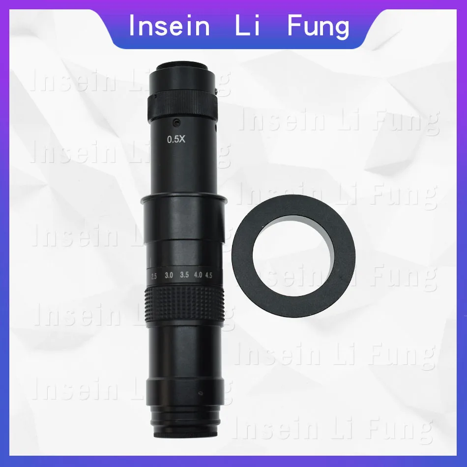 

Industrial Video Monocular Microscope Camera Lens C-Mount 200X Parallel Optical Magnifier 0.7X-4.5X Continuous Zoom
