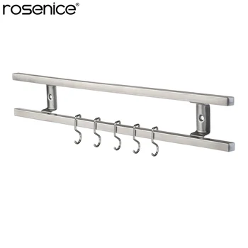 

304 Stainless Steel Magnetic Knife Holder Wall Mounted Double Bar Easy Storage Knife Rack Strip for Kitchen Utensil Tool Hook