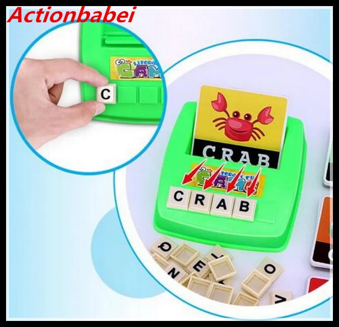 Actionbabei DIY английская орфография Алфавит буквы игра Раннее Обучение обучающая