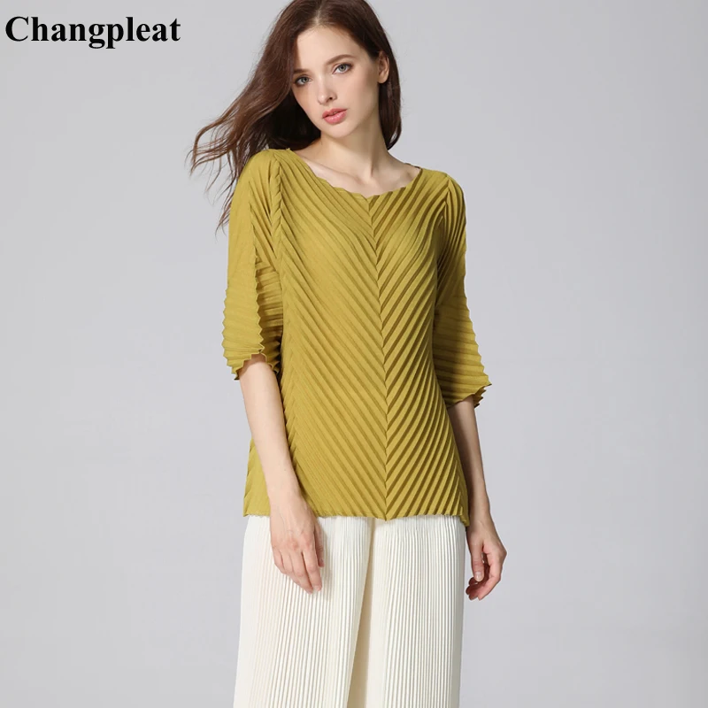 Changpleat New Women loose T-shirt Tops Miyak