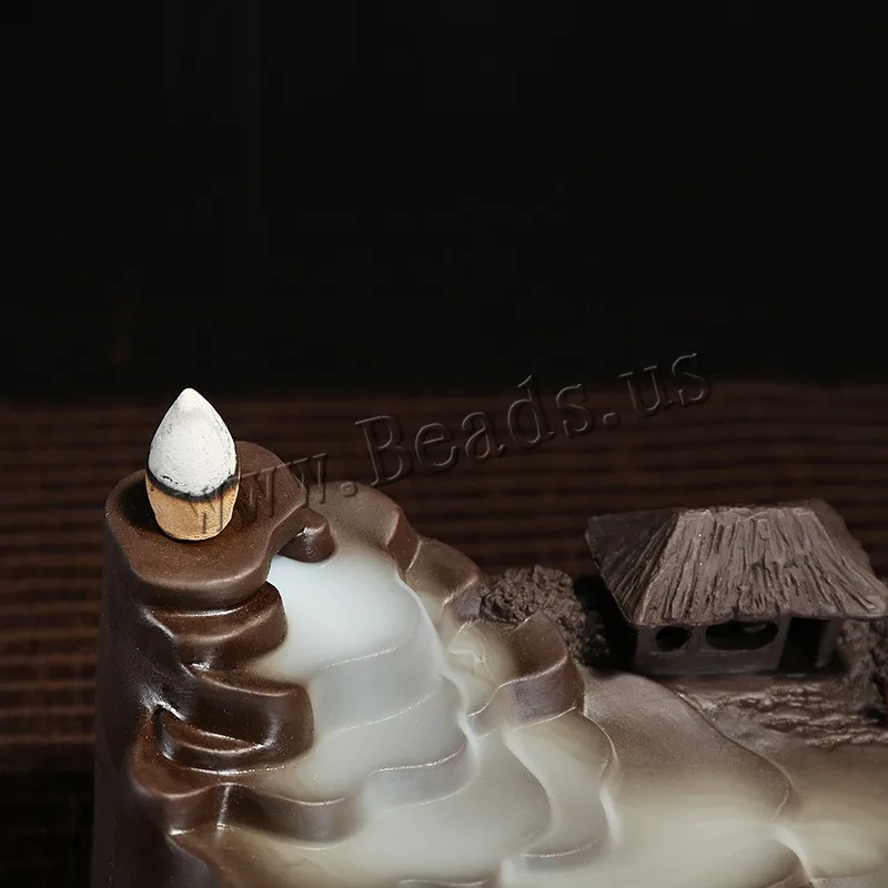 Home Decor Mountain River Ceramic Backflow Incense Burner Smoke Waterfall Incense Holder Censer Use In Home Office Teahouse