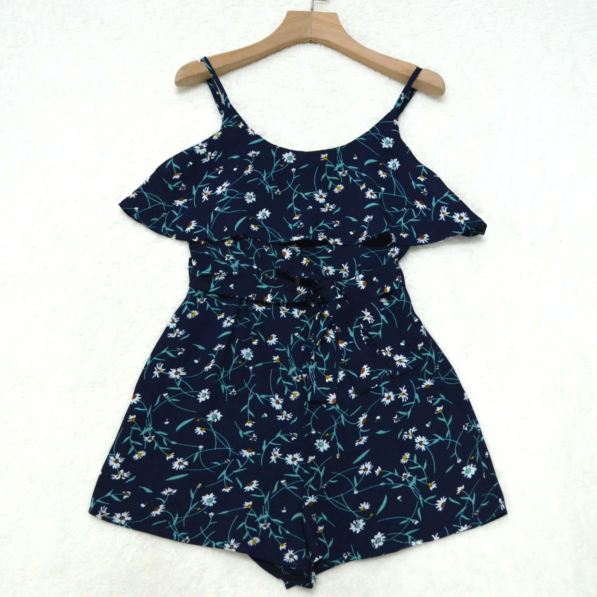 Summer Fashion Spaghetti Strap Floral Print Romper Women Sexy Backless Loose Shorts Jumpsuit Sleeveless Casual Lace-up Playsuits Summer Fashion Spaghetti Strap Floral Print Romper Women Sexy Backless Loose Shorts Jumpsuit Sleeveless Casual Lace-up Playsuits