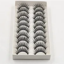 Новые 10 пар ресницы ручной работы натуральные накладные ресницы толстые длинные черные ресницы Мягкие Накладные ресницы для макияжа Искусственные ресницы