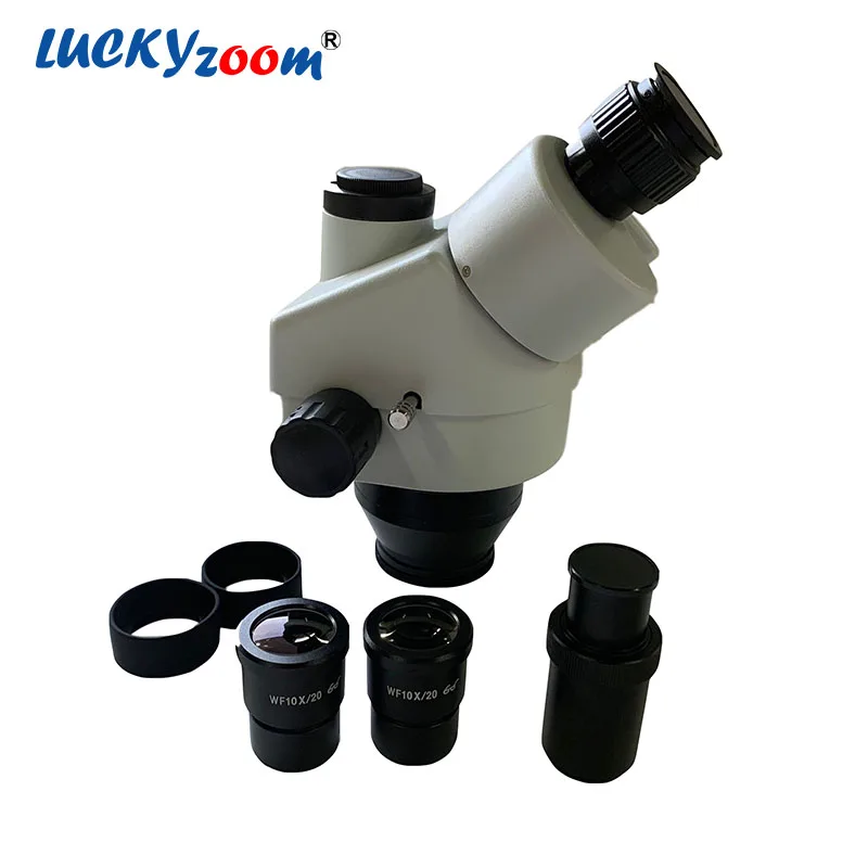 Luckyzoom бренд Профессиональный 7X 45X Тринокулярный зум стерео микроскоп головка