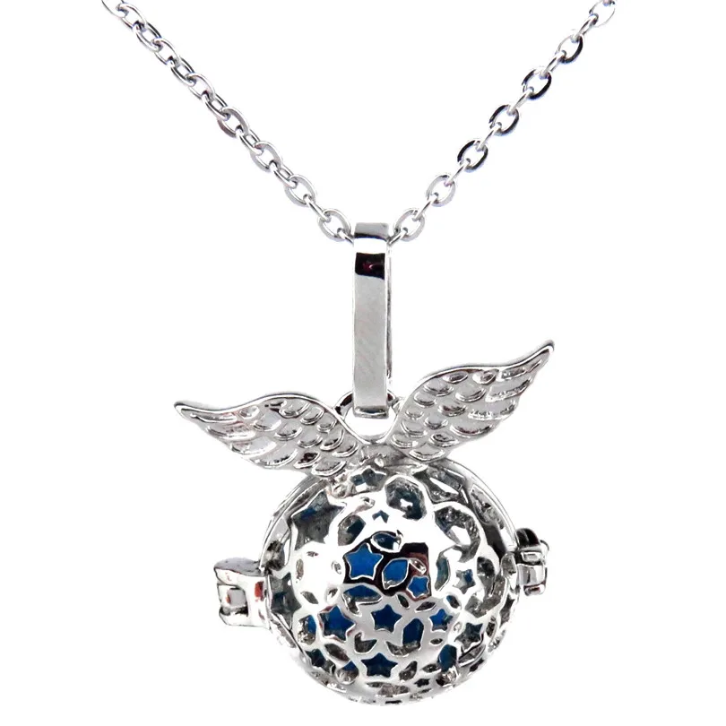 KK511 шарик с крыльями цветок дизайн Oyster жемчуг клетка ароматерапия бусины