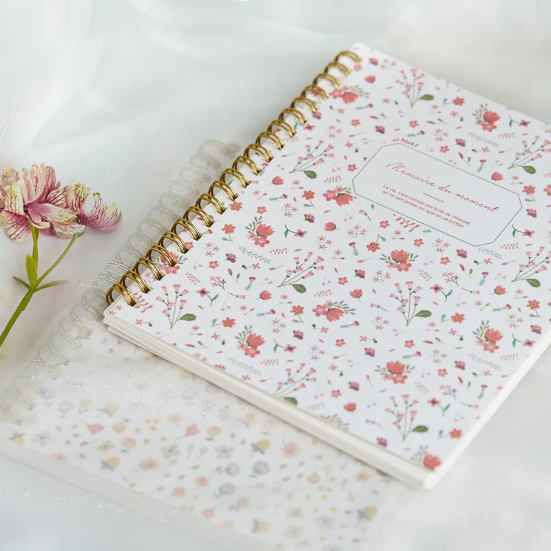 Корейский цветочный стиль Kawaii Милая Линия записные книжки и дневники личный дневник Sketchbook план дня школьные принадлежности канцелярские товары