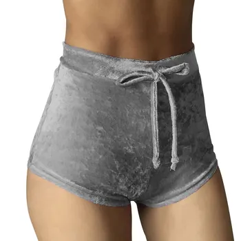 

Fashion Sexy Bodycon Workout Flannel Short Pants Feminino Pantalones Mujer Fitness Soft Sportwear 2019 Women Pink Velvet Shorts