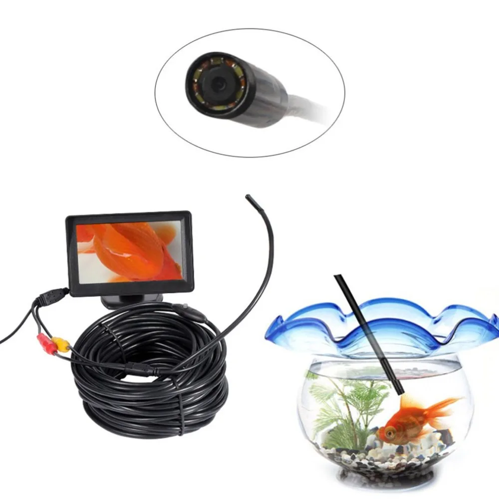 

5.5mm Mini AV Waterproof Endoscope Inspection 15m Length Cable And 4.3inch 24 Bits Color TFT Color Monitor