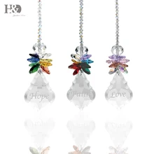 H& D 3 шт. стекло кристалл Радуга ангел орнамент чакра Висячие солнечные Ловец Окно Солнце кактус барокко Кленовый лист кулон для подарка