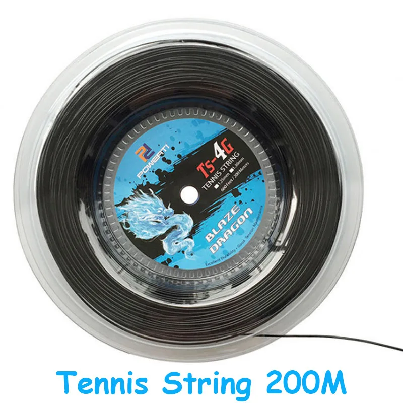 

Tennis String 4G Polyester Durable 1.30mm/1.25mm Black Strings 200m Badminton Net Tenis Accessories For Racket Sports