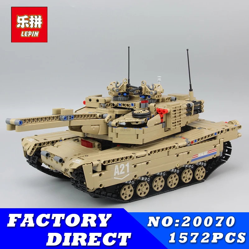 

Lepin 20070 1572Pcs Military War Series 2 in 1 the Remote Control RC Tank Set Building Blocks Bricks Educational Toy Christmas